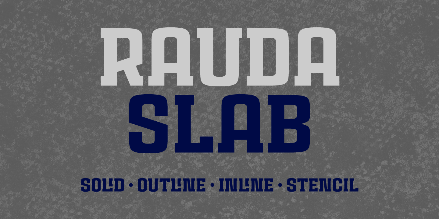 Пример шрифта Rauda Slab #1